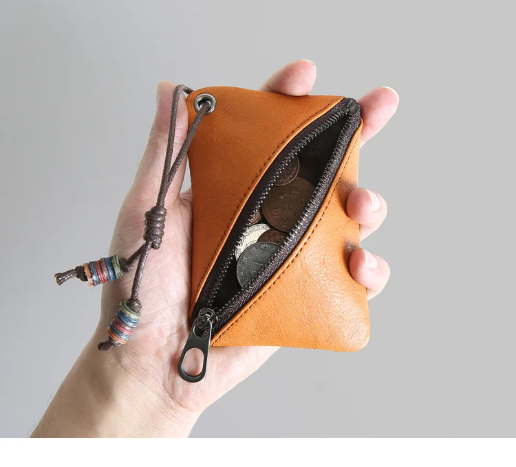 SIMLINE, винтажный кошелек из натуральной кожи для монет, сумка для мужчин и женщин, маленький мини тонкий кошелек, кошельки, держатель для карт чехол, карман для мужчин и женщин