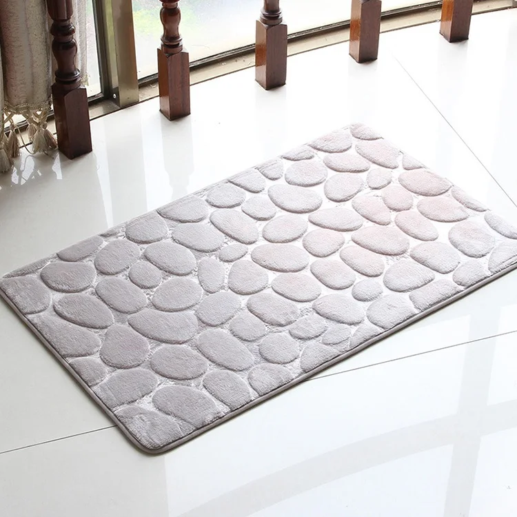 Trendy Hot Bathroom Carpet Coral Fleece Memory Foam Rug Kit