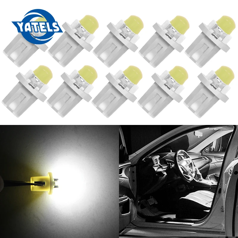 

10piece T5 B8.5 B8.5D Car Auto LED Indiator Gauge Lights Interior Dashboard Dash Side Lamp DC12V For BMW / Benz / Toyota Citroen