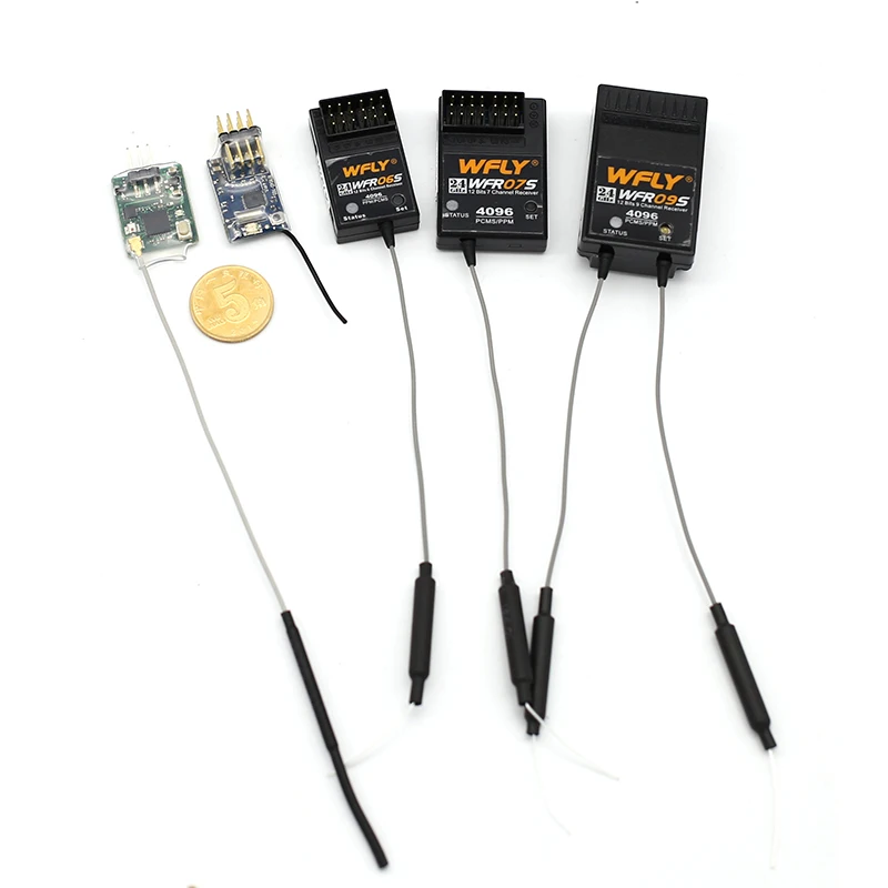Оригинальный WFLY 2 4G приемник WFR04S WFR06S WFR07S WFR09S для 4CH 6CH 7CH 9CH пульт дистанционного