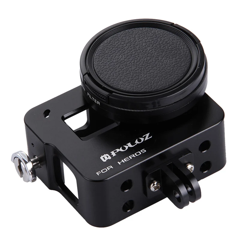 

CNC Aluminum Metal Protective Housing Case + 52mm UV Filter Lens Cover Mount For Gopro Her 7 6 5 Go Pro Sport Camera Accessories