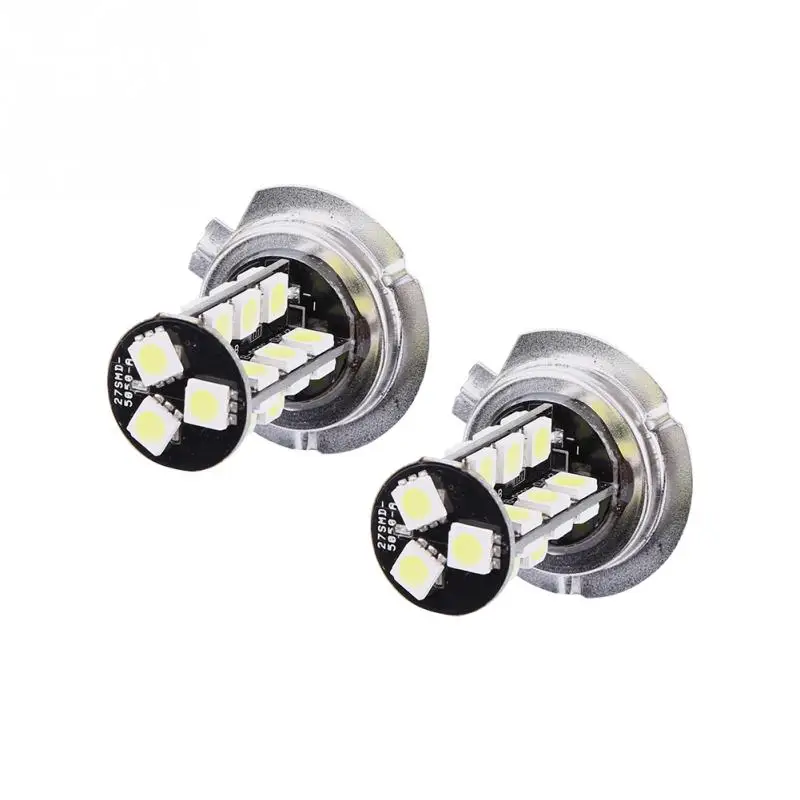 2x H7 светодиодный светильник без ошибок Canbus 27 SMD 5050 супер яркий белый|Передние