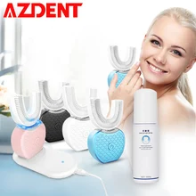 360 degrés sonique Intelligent automatique brosse à dents électrique U Type 4 Modes Rechargeable USB Charge 60ml liquide dentifrice mousse