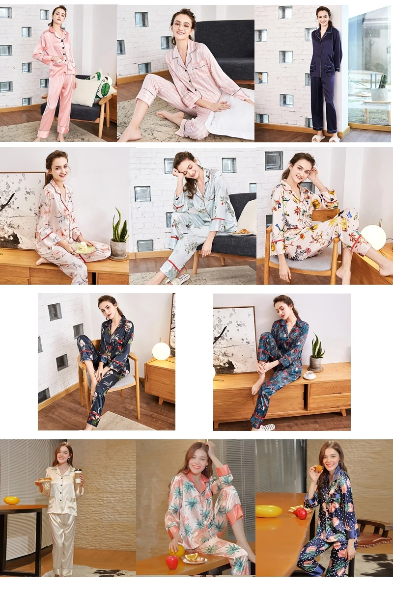 luxury silk-like sleepwear spring