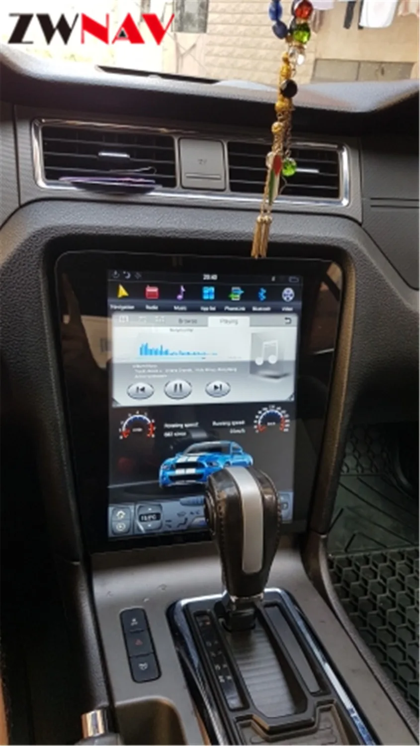 

ZWNVA Tesla style ISP Screen Android 7.1 Car No DVD Player GPS Navigation Radio Screen For Ford Mustang 2010 2011 2012 2013 2014