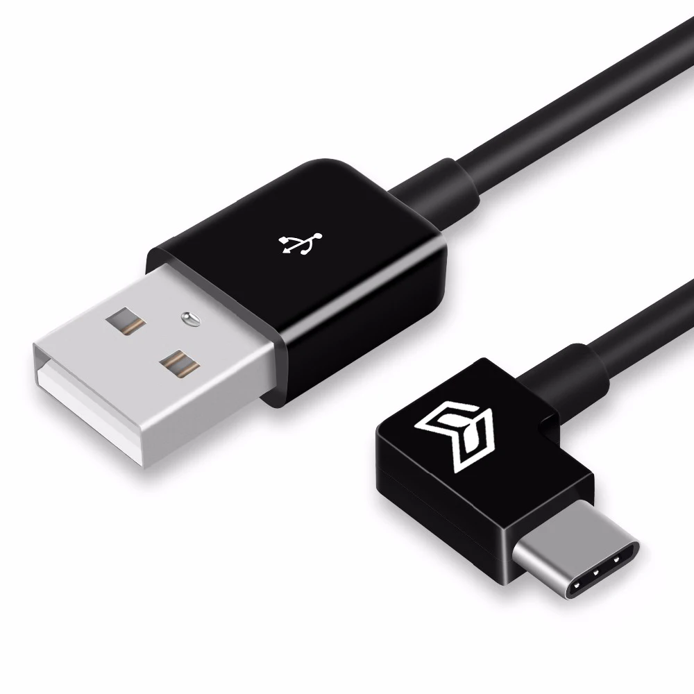 Yianerm 90 type-C USB кабель для быстрой зарядки Usb C кабель 20 см 1 м 2 м 3 м кабель для синхронизации данных для Xiaomi 9 Redmi Note7 samsung S9 S8 huawei - Цвет: Black