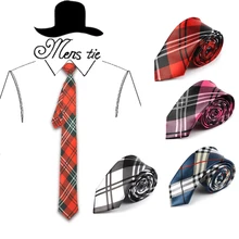 5 cm width 4 Colors Scottish Plaid striped Scottish tartan pattern men s gentlemen s skinny