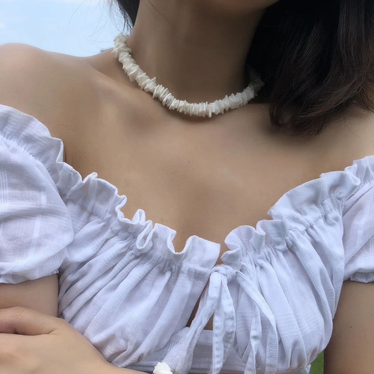 Donarsei летнее красочное ожерелье-чокер в виде морской раковины для женщин, регулируемое гавайское ожерелье в виде Каури, модное ювелирное изделие