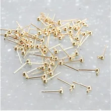 20 шт 3 мм Шариковые серьги из нержавеющей стали, серьги-гвоздики, серьги для ногтей, ювелирные изделия для самостоятельного изготовления сережек-гвоздики