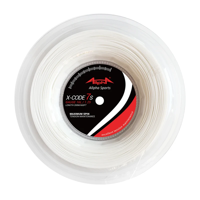 Tennis racket strings Allpha 200m reels Alu polyester-embossing