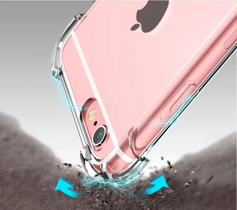 360 градусов подушка безопасности DropProof мягкий чехол для телефона Iphone XS Max XR 6 6s 7 8 Plus