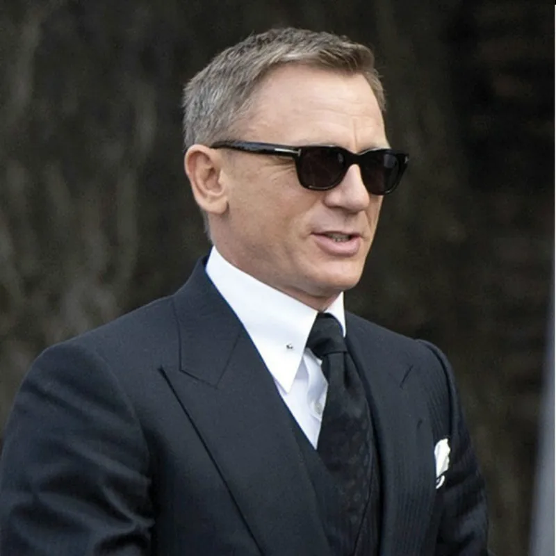 Новинка, квадратные мужские солнцезащитные очки James Bond, фирменный дизайн, очки для женщин, супер звезда, знаменитостей, солнцезащитные очки для вождения, том для мужчин, очки