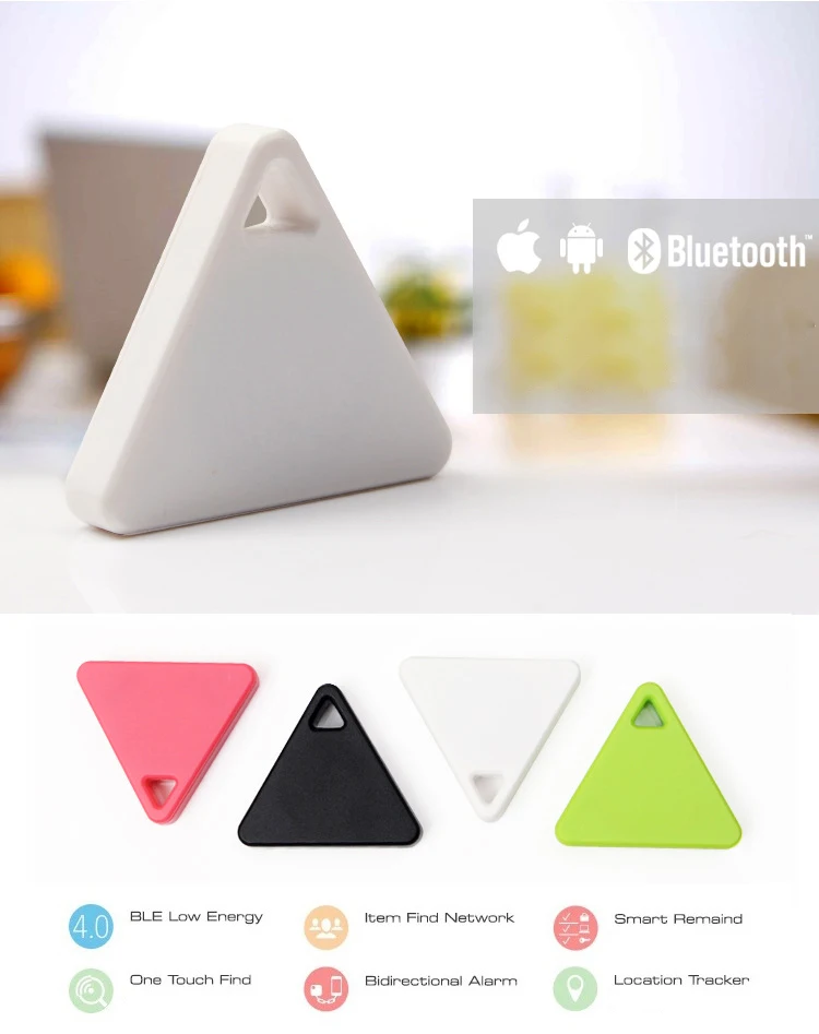 

Mini Triangle Bluetooth GPS Tracker For Car Pets Dogs Cats Child Car Auto Accessories Locator Finder Anti-lost Tag Alarm #