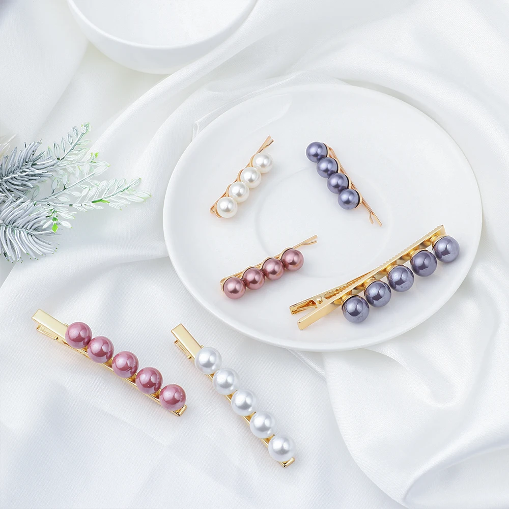 

Modern Stylish Imitiation Pearl Hair Clip Barrettes for Women Girls Handmade Pearl Flowers Hairpins Headwear Hair Accessories