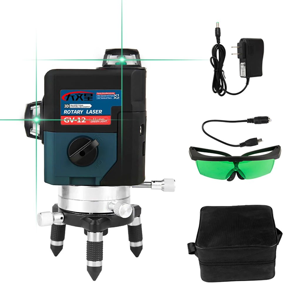 12 линия лазерный уровень 3d laser level нивелир 360 зеленый луч невелир lazer держатель для