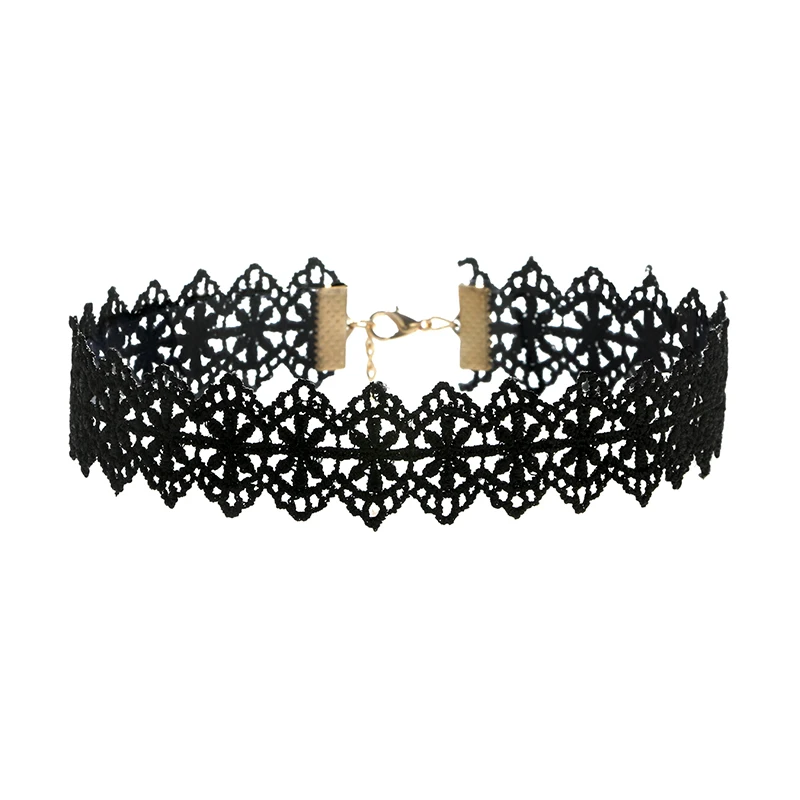 Tocona Gothic Wide Flower Black Lace Chokers Necklaces for Women Fashion Punk Gothic Choker Sweet Vintage Collares Necklace - Image 5