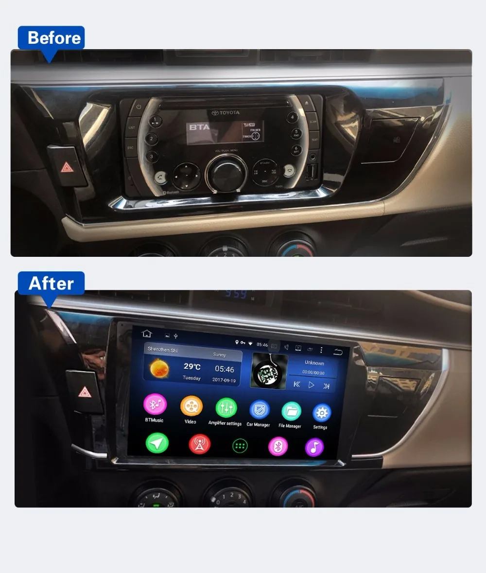 Top Joying Android 8.1 for toyota corolla 2014-2016 10.1" 2 din car radio DSP navigation car stereo GPS carplay TMPS 4GB+64GB SWC BT 11