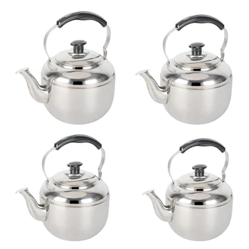 

Stainless Steel Whistling Kettle with PP plastic grooved handle for Home Kitchen Camping picnic whistle kettle 4.5/5.5/6.5/7.5L