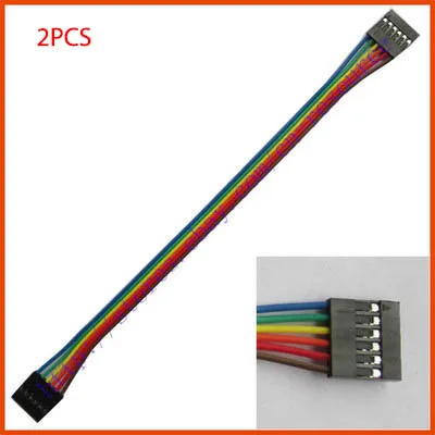 جديد 2 قطع 100 سنتيمتر دوبونت سلك كابل 6 وعاء 6 وعاء pin header 2.54 ملليمتر الملعب