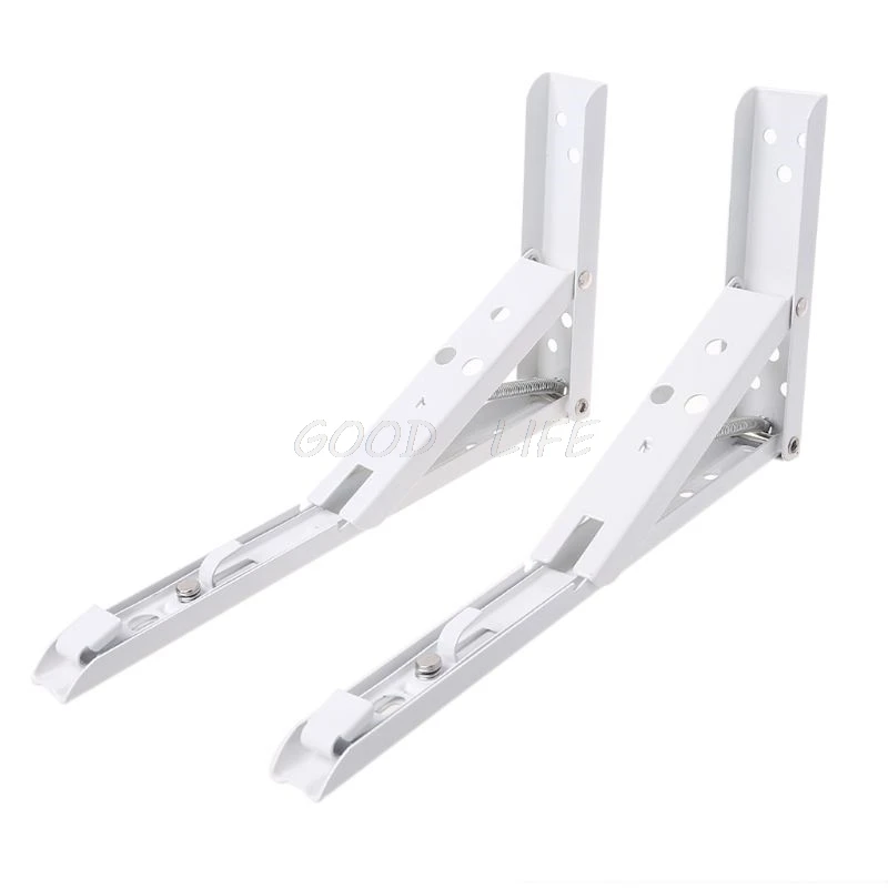 

F Shape 10" Triangular Folding Bracket Metal Release Catch Support Bench Table Shelf