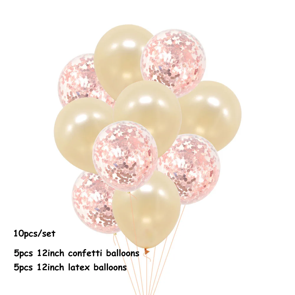 14 шт шар цвета розового золота фольга шампанское Звезда Воздушные шары для свадьбы вечеринки декор шары из латекса для детского душа день рождения украшения - Цвет: B05