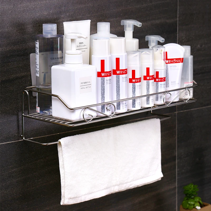 Stainless steel racks bathroom wall mounted wall bathroom Shelves