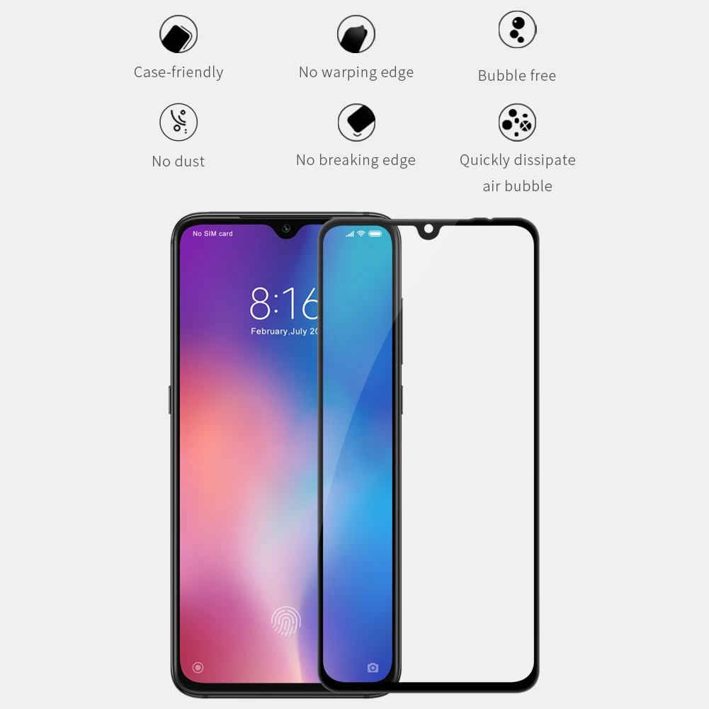 SPIGEN Xiaomi Mi 9 Закаленное стекло протектор экрана Glas. tR тонкий полное покрытие черный S35GL26170