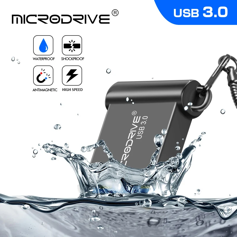 USB 3,0, карта памяти, 16 ГБ, 32 ГБ, 64 ГБ, 128 ГБ, супер мини металлический usb флеш-накопитель, маленький флеш-накопитель, u-диск с цепочкой для ключей