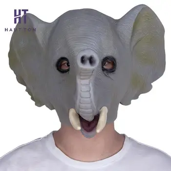 

Halloween Mask Creative Elephant Full Head Cosplay Props Latex Animal Mask Party Halloween Masquerade Mask Funny