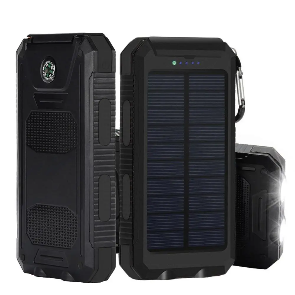 bilder für Solar-ladegerät, tragbare 10000 mAh Dual USB Solar-ladegerät Externe Akku Handy-ladegerät Power Bank mit Taschenlampe bilder für Solar-ladegerät, tragbare 10000 mAh Dual USB Solar-ladegerät Externe Akku Handy-ladegerät Power Bank mit Taschenlampe