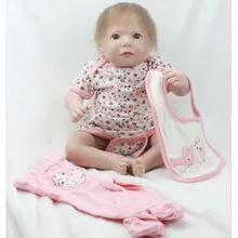 2017 New Arrival Bebe Reborn Silicone Doll Reborn Babies Lifelike Baby Dolls Gift for Children Smiling Girl Brinquedos Juguetes