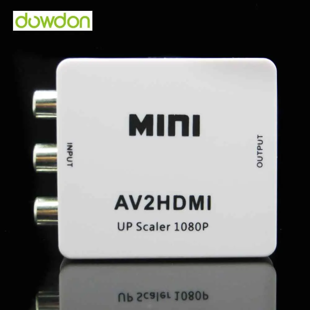 Улучшенный мини композитный AV RCA к HDMI видеопреобразователь адаптер Full HD 720/1080p UP
