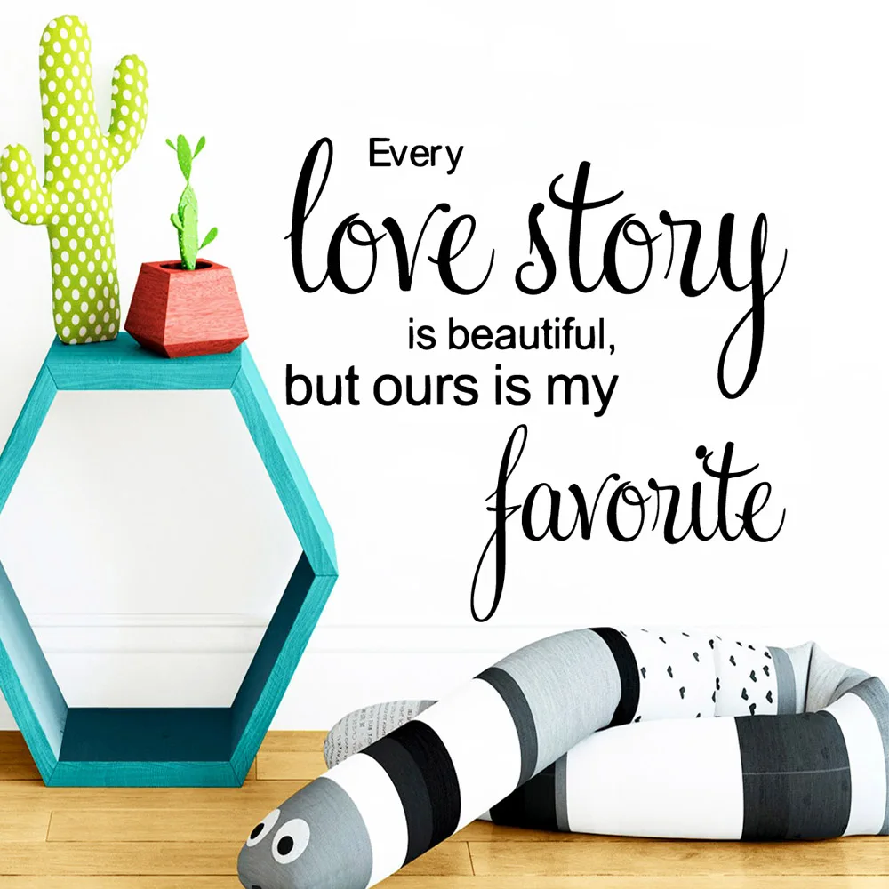

Drop Shipping Love Story Environmental Protection Vinyl Stickers For Kids Room Decoration Diy Pvc Home Accessories