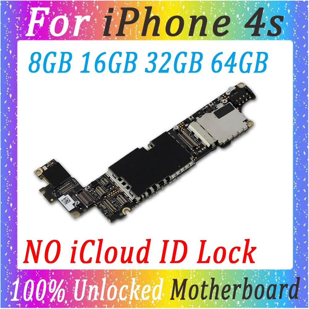 Оригинальная материнская плата для iphone 4s разблокированная с чипами логическая IOS
