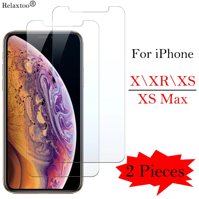 2 шт protecive стекло для iphone x s max xs xr r mas i phone ifone Закаленное Защитная пленка экрана
