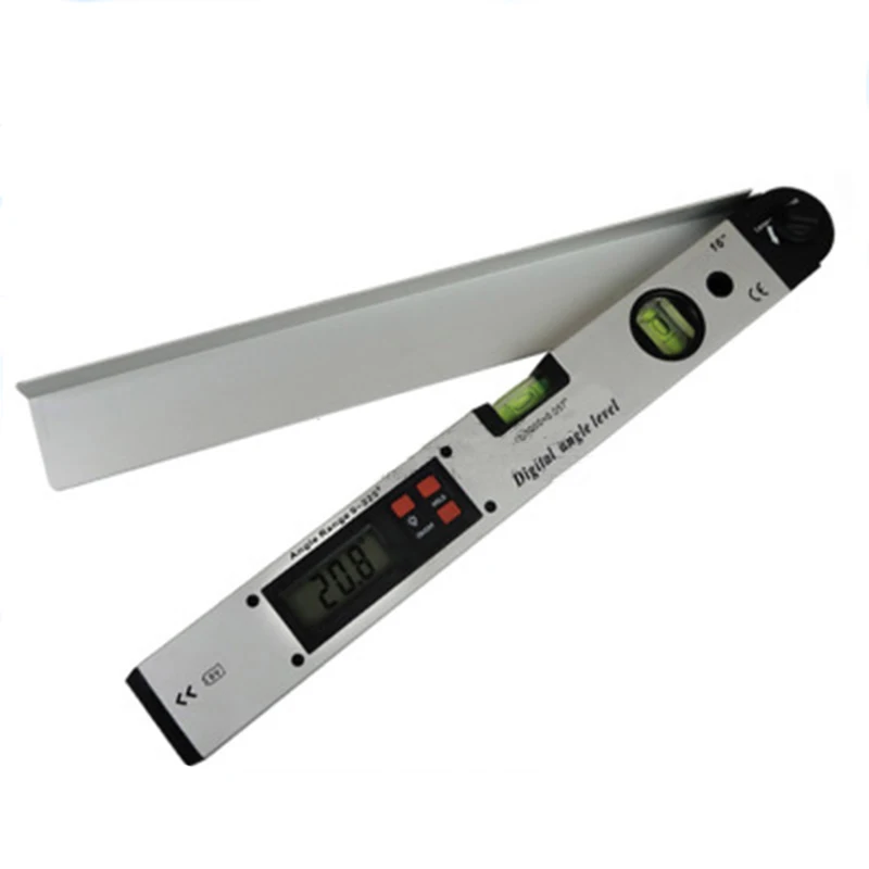 

225 Degree Digital Angle Finder Level 400mm/16in Protractor Spirit Level Angle Finder Inclinometer Tool Backlight LCD