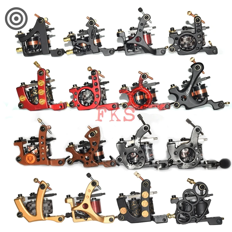 

2pcs/set Handmade Tattoo Machine 1pc Shader Machine+1pc Liner Coil Tattoo Gun 10 Wrap Strong Machines To Tatu