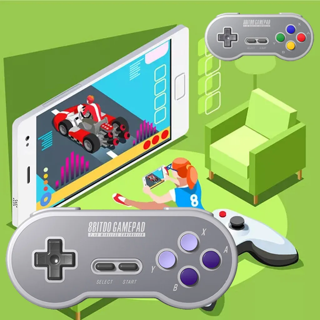 

Gamepad SN30 2.4G Wireless Gamepad Controller With Retro Wireless Receiver For SNES SFC USB Handle Controller Game Joystick