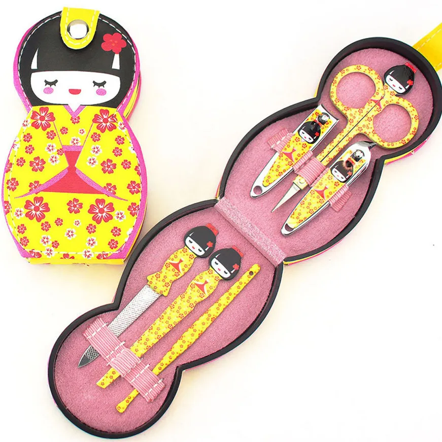2017 * 6 Pcs Set Japanese Doll Nail Care Clipper Manicure Pedicurein
