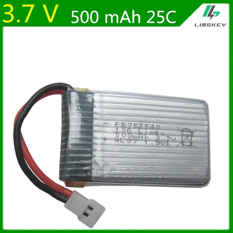 

3.7V 500mAh Lipo Battery For Syma X5C X5SW M68 Cheerson CX-30 H5C Quadrocopter 3.7 V 500 mAh Li-po battery 3.7 752540