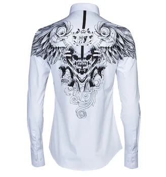 

new arrival fashion Black and white Gothic style hihg qualtiy male casual autumn attire plus size M L XL 2XL 3XL 4XL