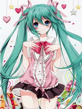 

VOCALOID2 Anime Hachune Miku 150*200CM Single-layer Blanket #37517