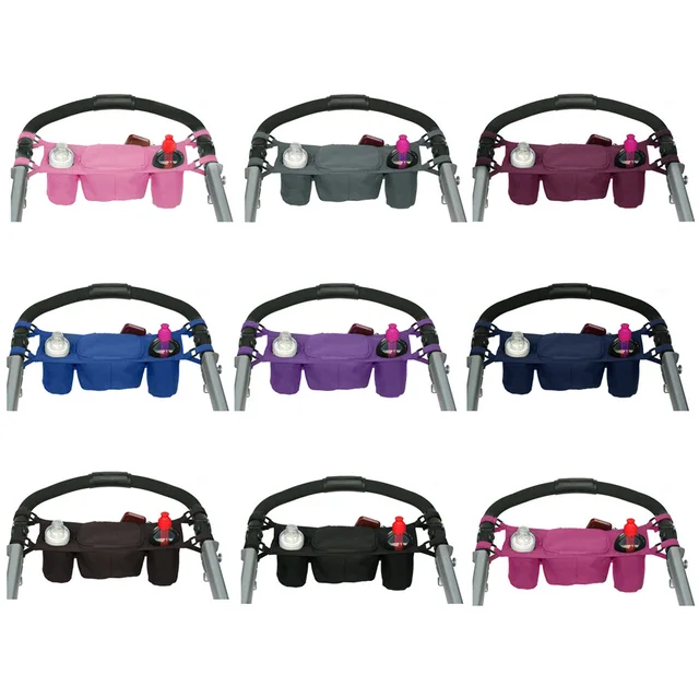 Baby Stroller Organizer Bag Safe Console Tray Pram Hanging Bags Bottle Cup Multifunctional Kids Baby Stroller Accessories -