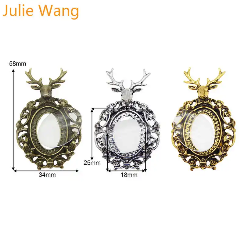 Ожерелье подвеска Julie Wang с кабошоном ожерелье из сплава|Ювелирная фурнитура и