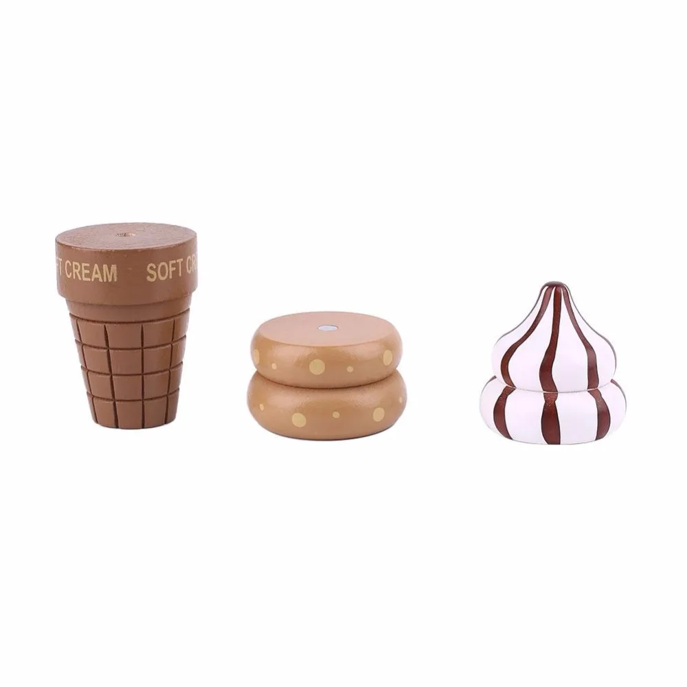 Деревянный магнит Моделирование еда мороженое модель кухня игрушка Подарки Украшения