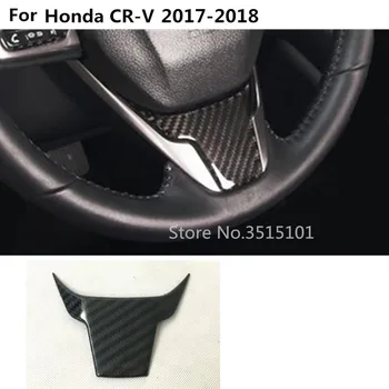

Car Cover Carbon Fibre Steering Wheel Interior Kit Switch Trim Lamp Frame 1pcs For Honda CRV CR-V 2017 2018 2019 2020