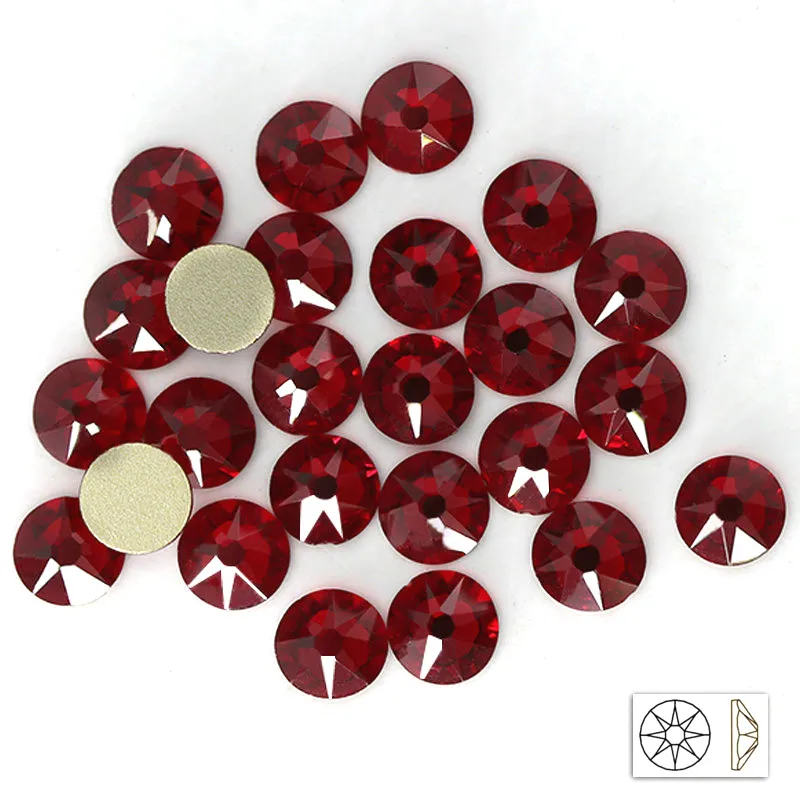 

SS20 8 Big 8 Small Crystal Glass Rhinestone for Clothes Siam Color Non-hot Fix Flatback Rhinestones for Nail Rhinestone Trim