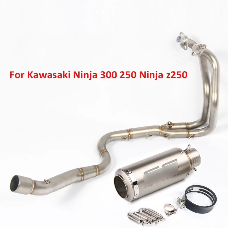 

Ninja 300 250 Motorcycle Exhaust System Muffler Link Connect Link Tube Slip on Whole Set for Kawasaki Ninja 300 250 Z250 2013-16