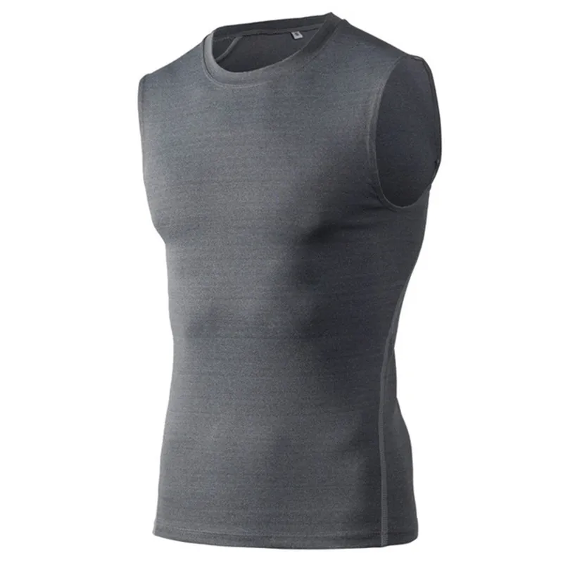 Polera De Compresion Hombre Спортивная футболка для бега мужская без рукавов компрессионная