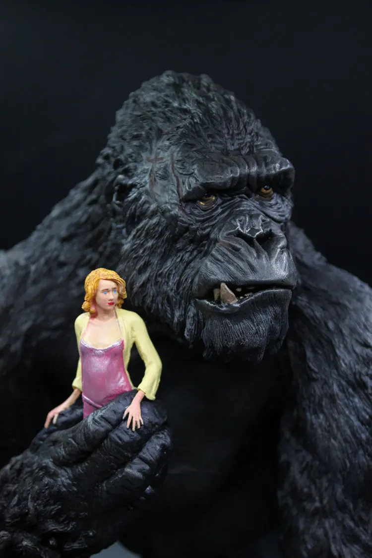 [Новинка] 30 см King Kong: Череп остров орангутан и женщина раскраска смола фигурка игрушечная Статуэтка Коллекция Модель украшение стола подарок